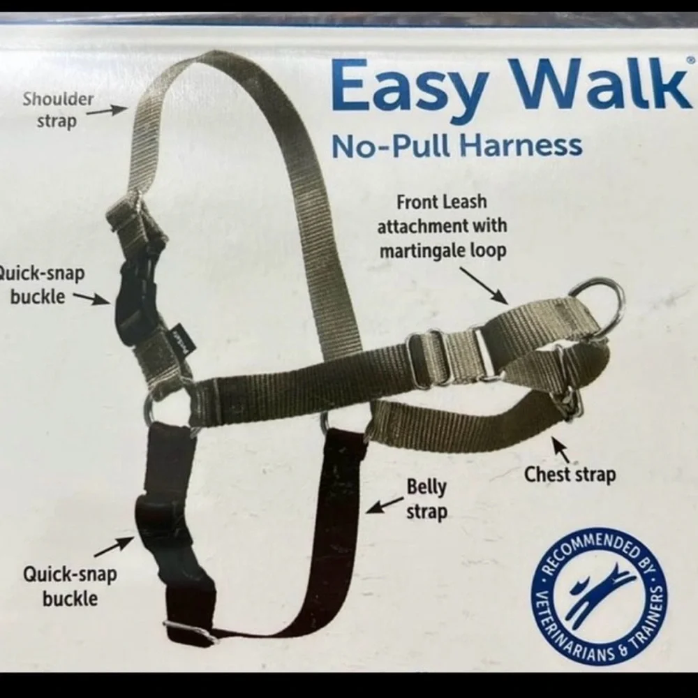 Easy Walk Brown and Tan Adjustable Pet Harness